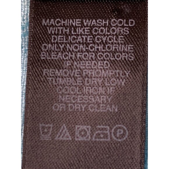 Claiborne Mens Blue Linen Button Shirt Large Vacay 8891 EUC cruise Island - Picture 4 of 8